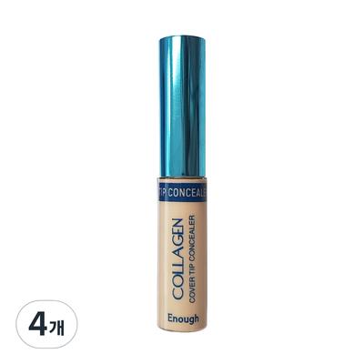 ENOUGH Collagen Cover Tip Concealer 9g, No. 13 Light Beige, 4 Pcs.
