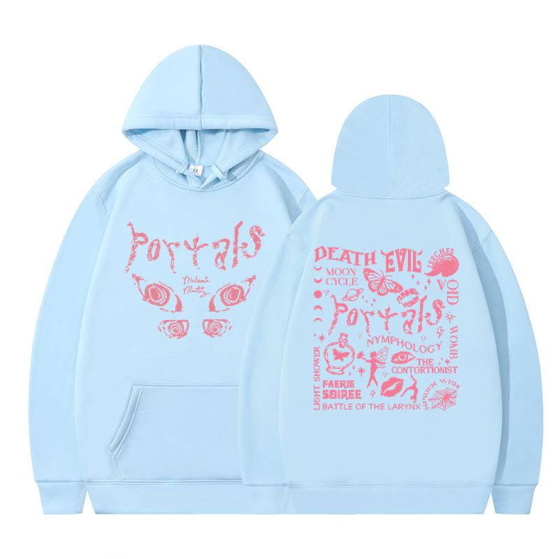 New European and American Style Loose Hip-hop Ins Hoodie with Plush Little Witch Street Hoodie for Foreign Trade Autumn and Winter