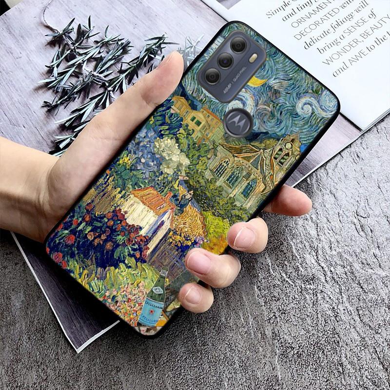 Van Gogh Starry Night Phone Case For Motorola Edge 50 40 Pro 50 40 30 Ultra Neo Fusion Moto G84 G54 G24 G53 G72 G60