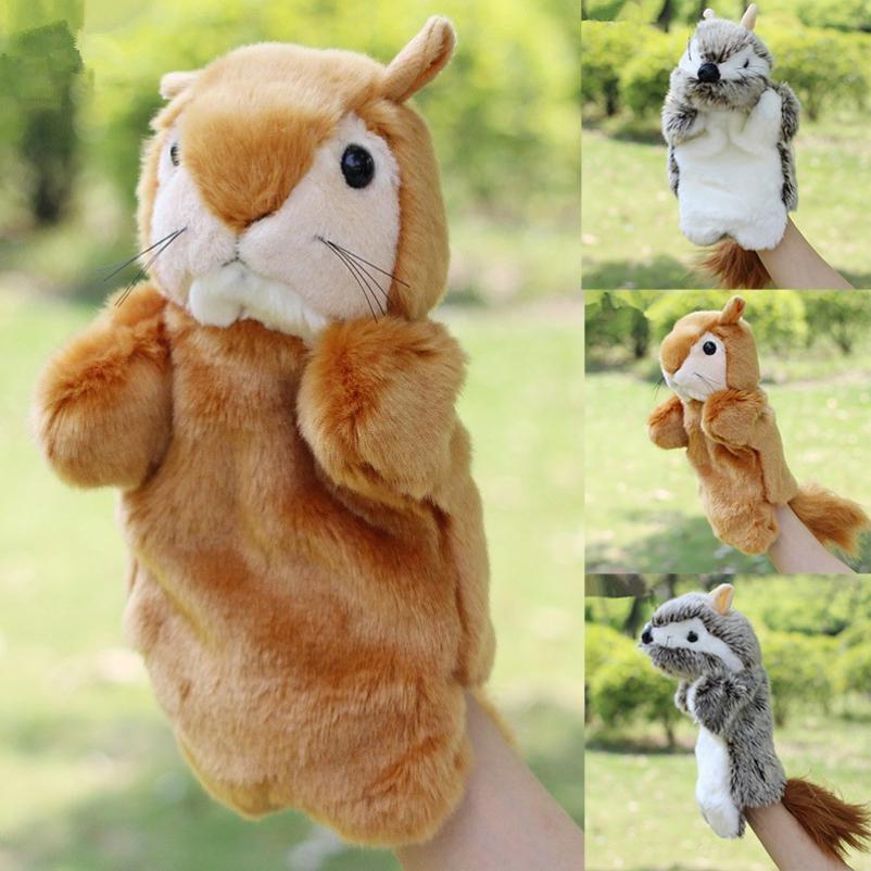 Animals Squirrel Plush Hand Puppet, Baby Kids Gift 27cm