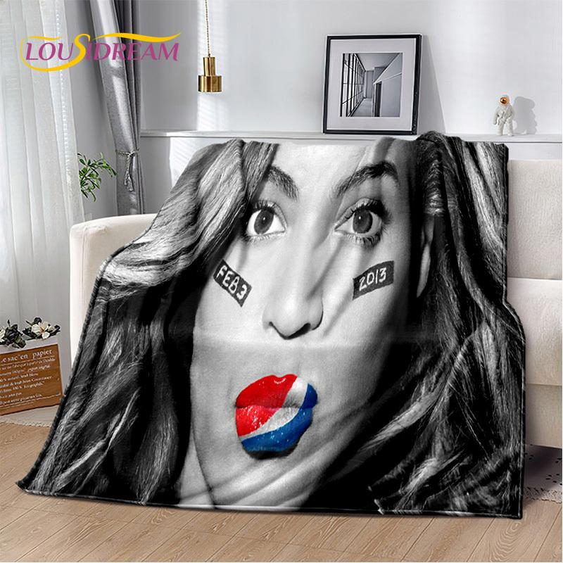 3D Latest Beyonce Giselle Knowles Soft Plush Blanket,Flannel Blanket Throw Blanket for Living Room Bedroom Bed Sofa Picnic Cover