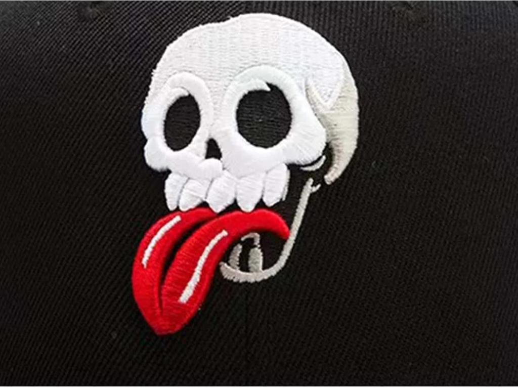 Sproutsy Men's Embroidered Skull Cap, Unisex (Black)