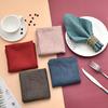2Pcs Table Napkin Soft Touching Non-shrink Foldable Modern Delicate Texture Dinner Napkin for Dining