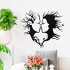 Black & White Art Stickers: Self-Adhesive Beautification for Bedroom, Living Room, Ceiling Decor