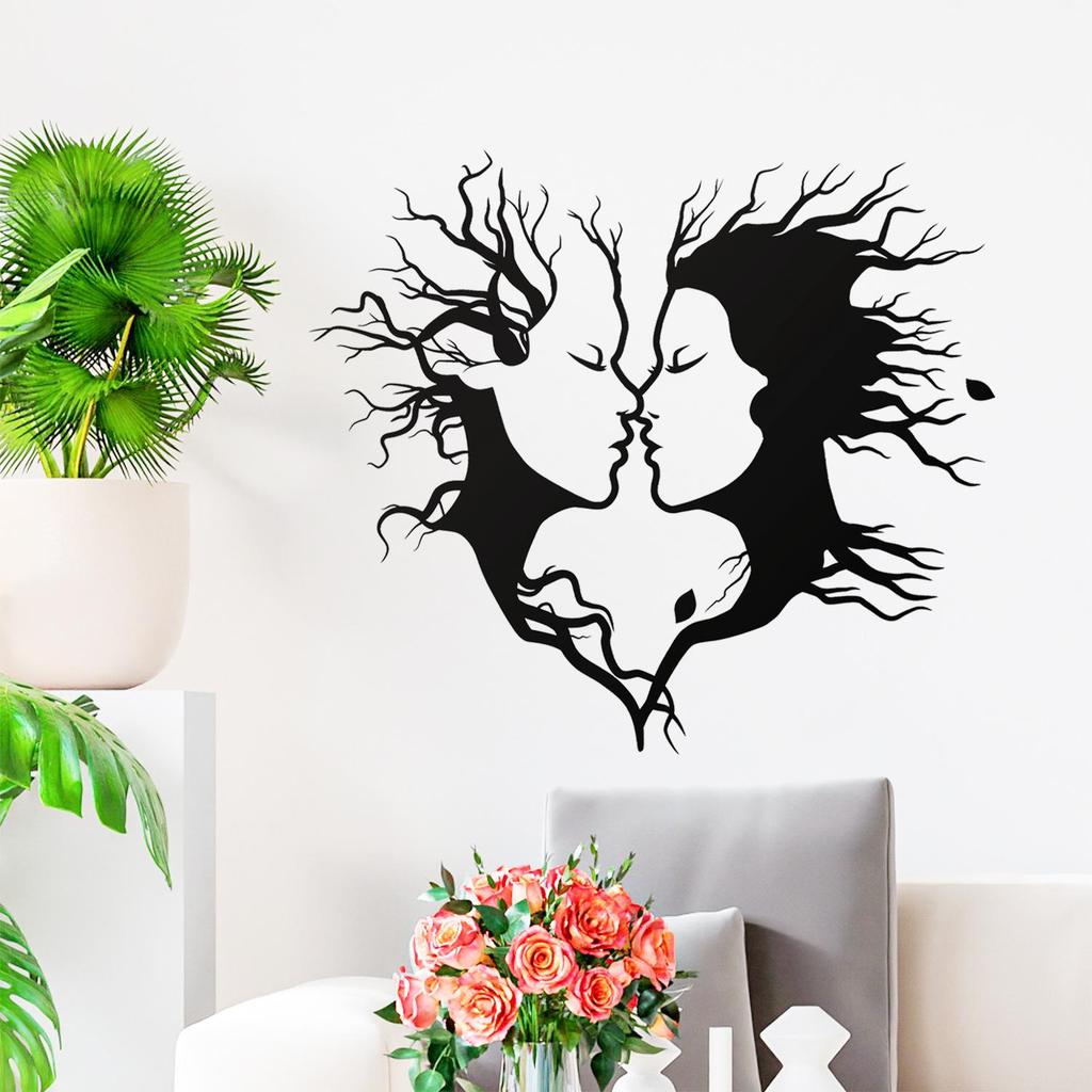 Black & White Art Stickers: Self-Adhesive Beautification for Bedroom, Living Room, Ceiling Decor