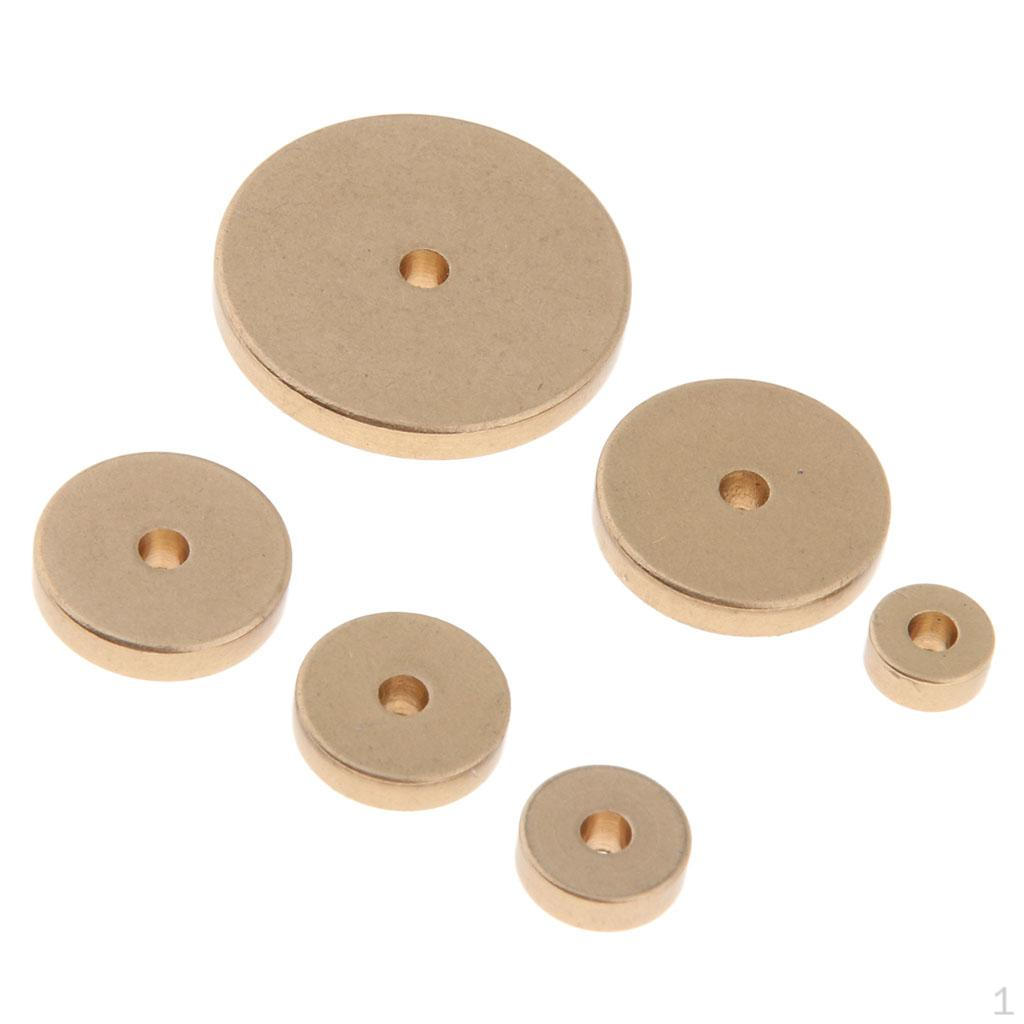 

6 Sizes Leather Brass Circle for Crafts Accessories Wide Bore