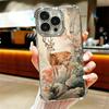 Sika Deer Elk Animal Plating Phone Case For Iphone 16 17 Pro Max Air 16E 14 15 Plus 12 13 Mini Anti-Fall Airabag Cover