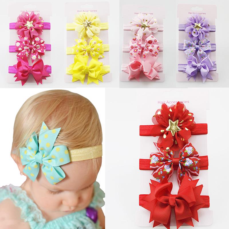 Buy 3PCS/Set Infant Hair Accessories Girls Cute Headbands Set at