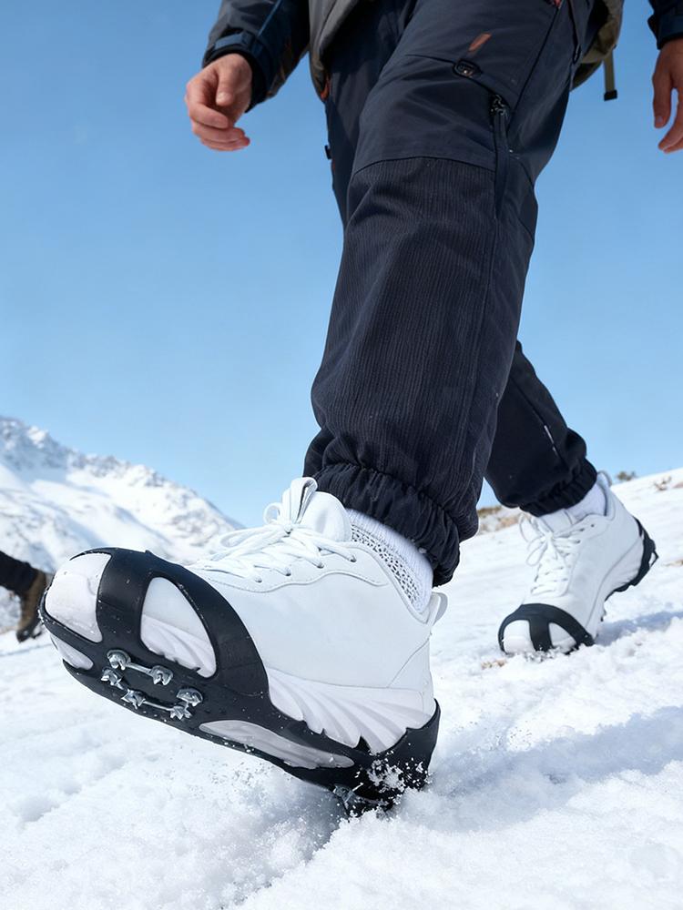 2pcs 10 Steel Studs Climbing Crampons Outdoor Unisex Snow Ice Claw Shoe Cover Anti-Slip Mountaineering Cleats Hiking Shoe Spikes