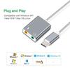 USB Type C External Stereo Sound Card Audio Adapter with 3.5mm Headphone and Microphone Jack for