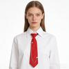 Klassische Polyester-Krawatte mit Metallkette für Herren Damen Freizeit Bürokleidung