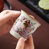 Ru Kiln Persian Cat Teacup Master Cup Single Cup Ceramic Tea Cup Tea Cup Household High-End Tea Cup Small Coke Cup