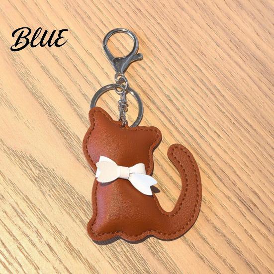 Bag Hanging Keychain Pendant Imitation Leather Simulated Cat Toy Shape