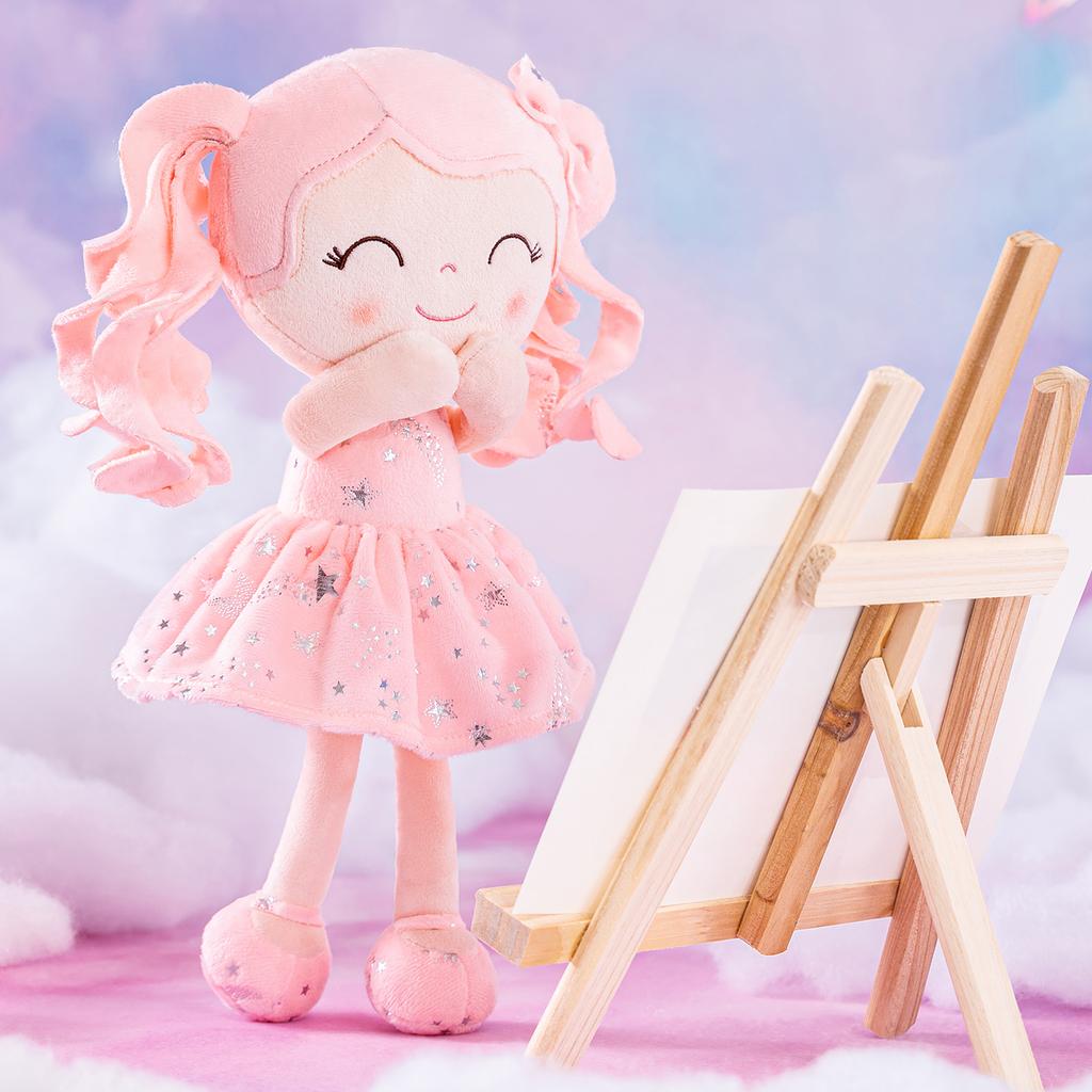 Baby Doll Curly Hair Starry Sky Series Christmas Gifts Doll Collection Ideas Baby's First Birthday Gift Coral Pink