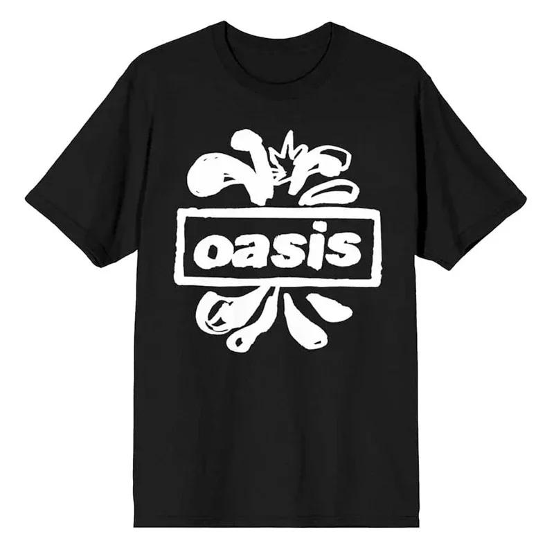 

T-shirt Rock Rétro Avec Logo Du Groupe Oasis T-shirt Imprimé En Coton Pour Hommes Et Femmes 4XL