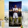 Mbappe Customize Text Beach Towel Soft Durable Quickdry Portable For Swimmingbeachcamping Travel Beach Accessoriesgym