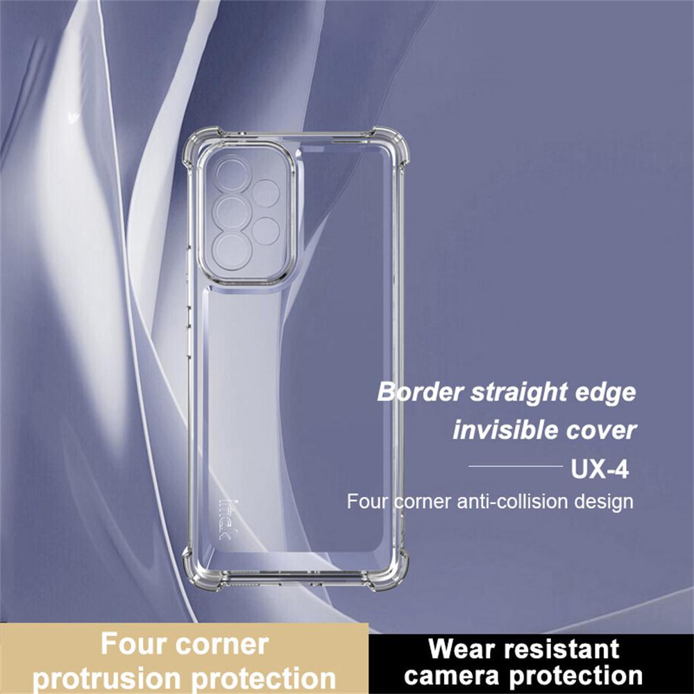 

IMAK UX-4 Series for Samsung Galaxy A53 5G Case Straight Frame Four Corner Shockproof Clear TPU Cover A