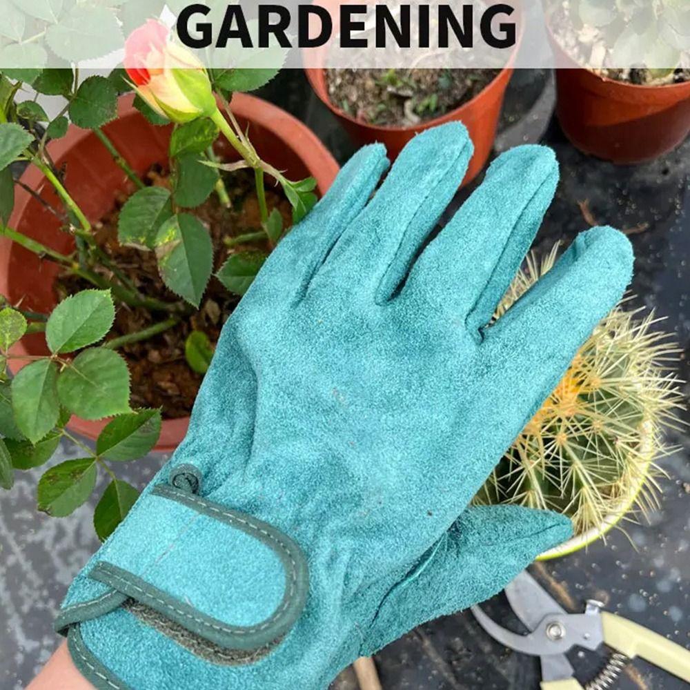 1Pair Stab-proof Leather Working Gloves Labor Protection Safety Protection Gloves  Construction