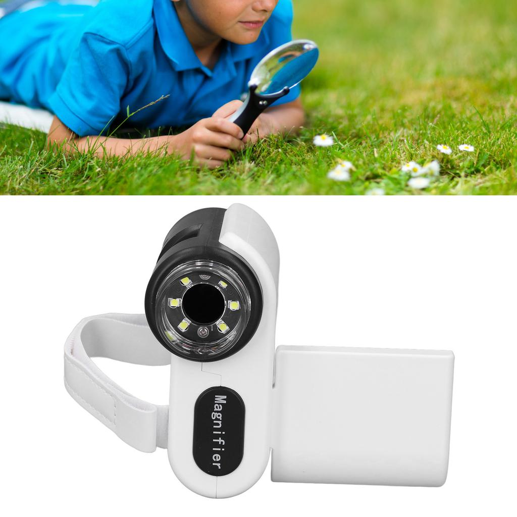 Kids Microscope 1000X Handheld Digital Microscope 2 Inch Color Display Screen Portable ket Microscope Educational Tool
