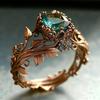 Bladring Damesring Vintage Overdreven Eenvoudig en Elegant Damesring
