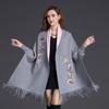 Autumn And Winter New Double-Sided Scarf Thick Warm Fashion Outdoor High Quality Comfortable Plum Embroidery Temperamental Shawl