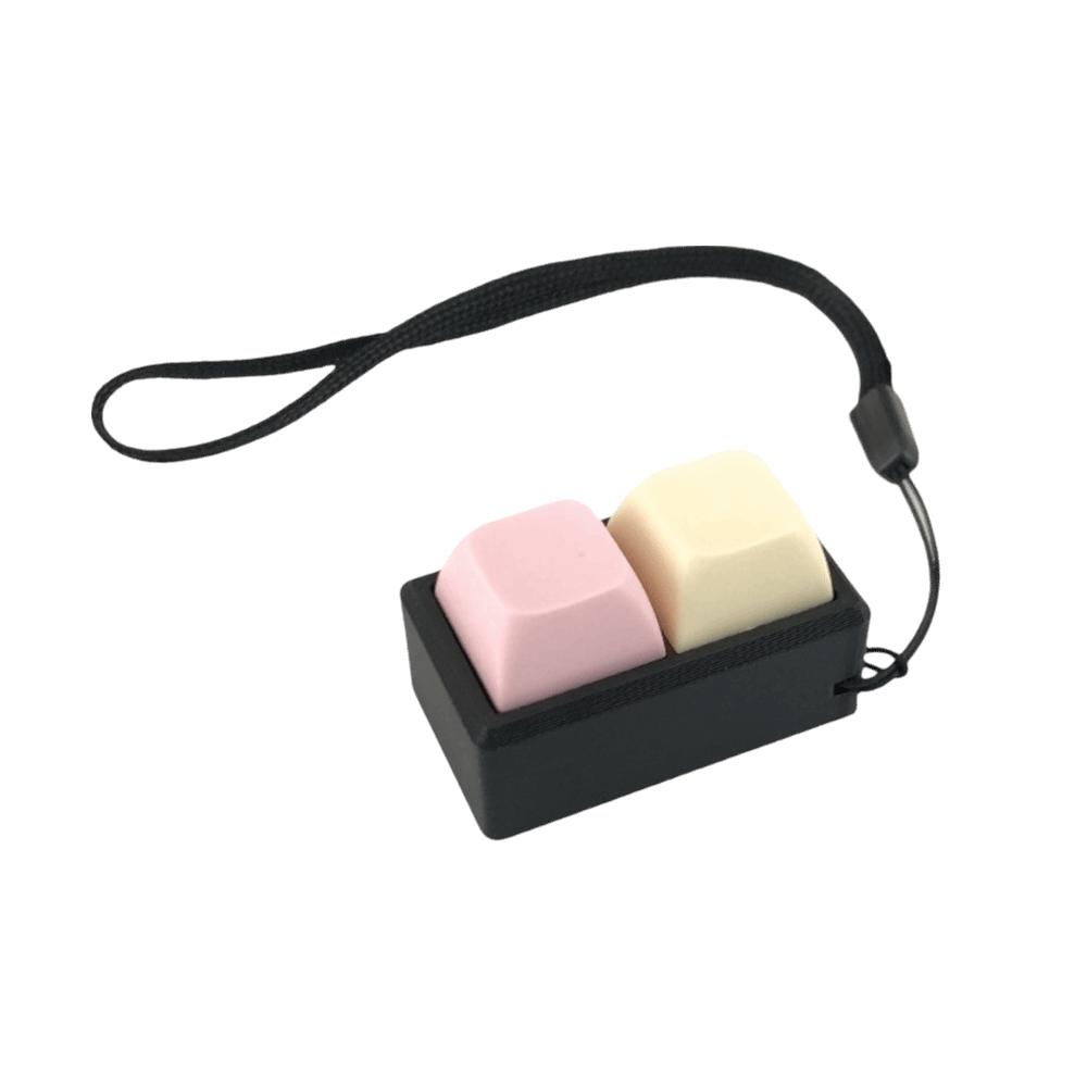 

Брелок-фиджет для клавиш 2/3/4 клавиши Кликер Игрушка Новая игрушка для снятия стресса Взрослый 2 Keys-Black