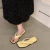 Wedge heel silver pinch flip-flops shoes women's shoes casual outer wear 2025 new summer skirt sandals