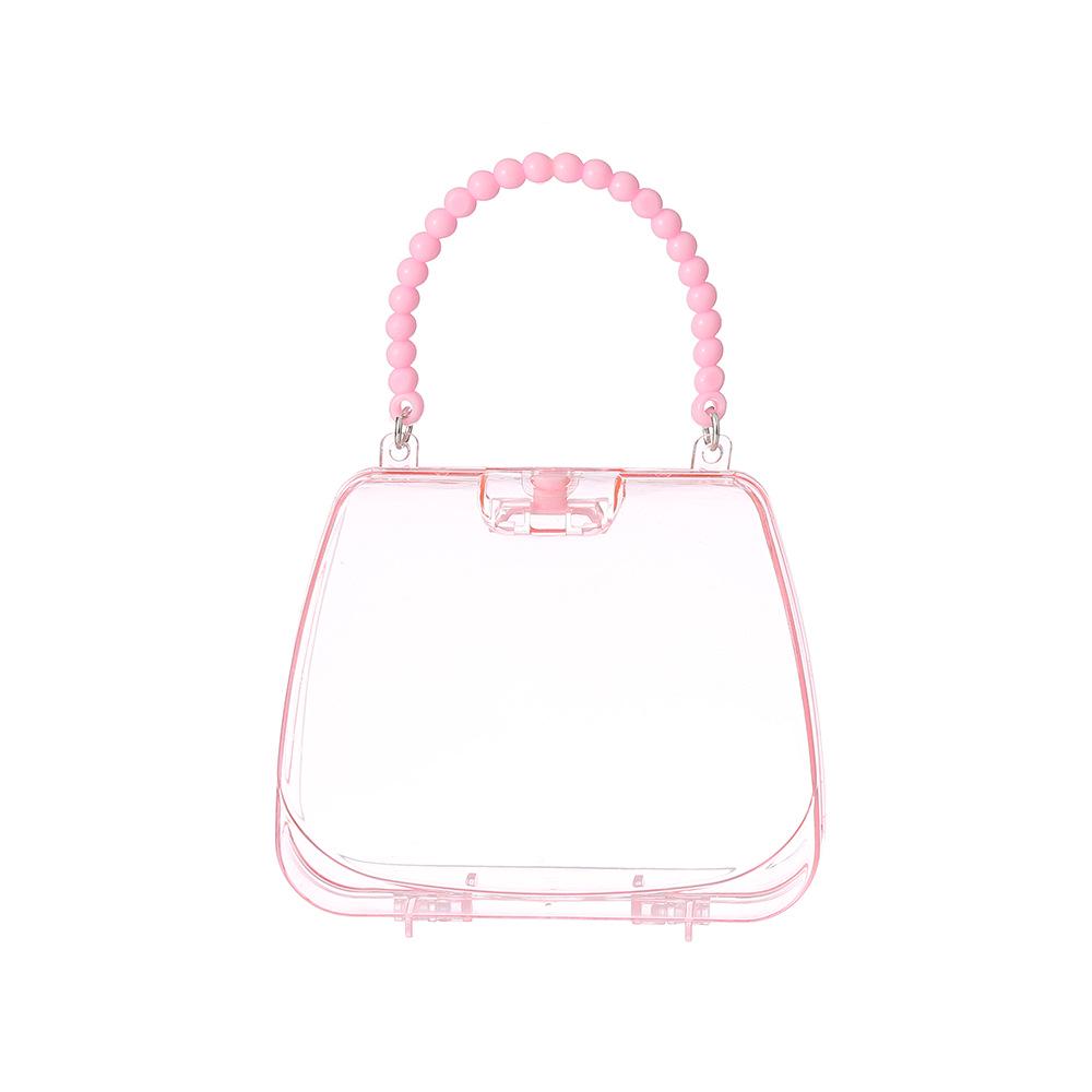 Kids' Transparent Handheld Storage Box: Creative Hair Accessories & DIY Makeup Organizer