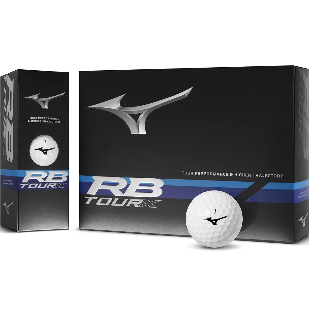 MIZUNO RB TOUR Series Golf Balls with Axial Flow Tour Performance Compatible with Head Speeds of and Soft Construction Dimples, Balls, 38m/s Over,