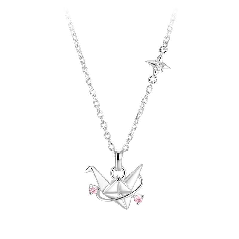 

Star Light Paper Crane Necklace And Bracelet Set Delicate Romantic Unique Design Autumn Winter Best Friend Birthday Gift