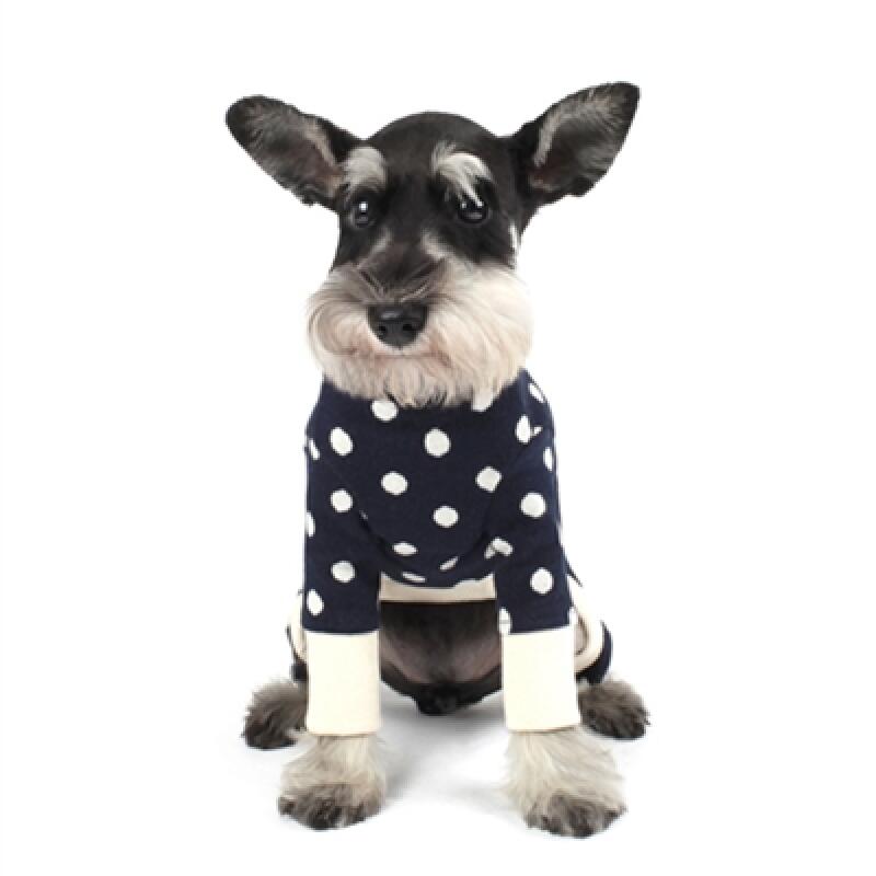 

All-in-one with a polka dot pattern _Navy S