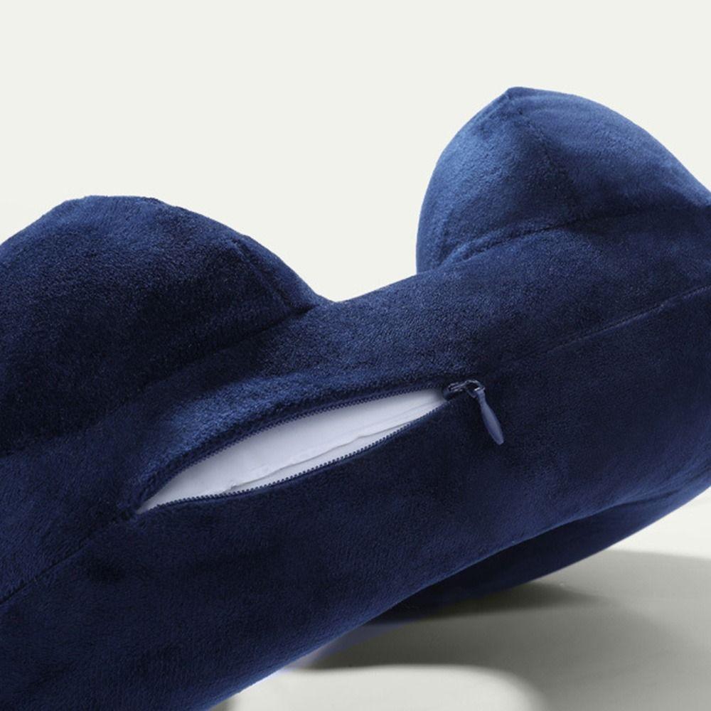 Hand Pressing Press To Inflate Pillow U-Shaped Neck Support Cushion Neckrest Pad  Tourist