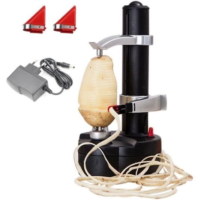 Eplucheur de Pommes de Terre Electrique [2 Lames supplementaires] - Coupe Automatique de Fruits et legumes rotatifs