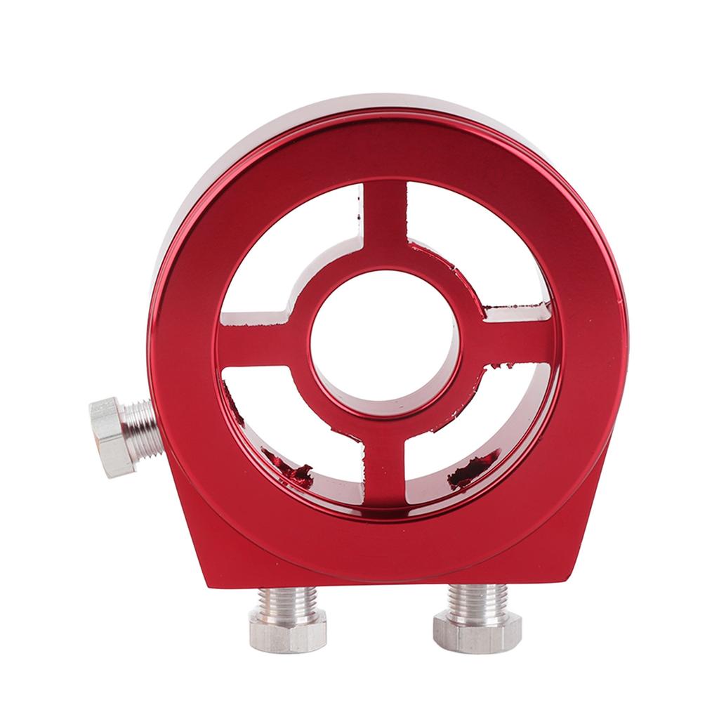 Universal Aluminum Oil Filter Cooler Sandwiched Plate Oil Pressure Temp Gauge Adapter Kit