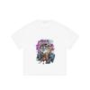 White T Shirt Wolf with Goggles and Gun Graphic Print Casual Streetwear Top for Men and Women
