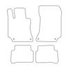 [BLM]ME054 Red - Set of Velour Floor Mats To Fit Mercedes E-klass W212 4-matic 2009-2016 - Red Trim