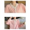 Cotton Pajamas Women Spring Fall Cute Thin Two-piece Suit Sweet Students Sleepwear Long Sleeve Loose Homewear