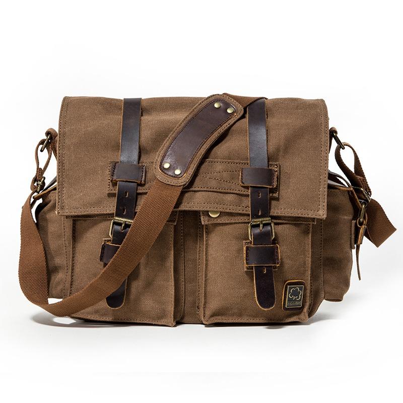 Men's Canvas Shoulder Bag Messenger Bag Casual Bag