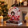 Rotating Ferris Wheel Music Box with Lights for Christmas Home Decor Ornament