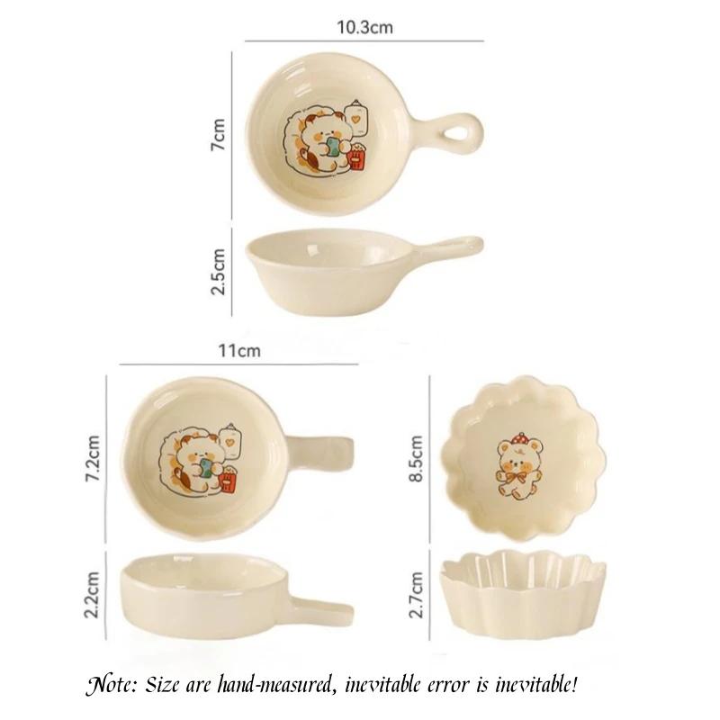 Cartoon Katze Dip Schale (mit Griff) Japanischer kreativer Keramik-Essstäbchenhalter Küchengeschirr Haushalt Sushi-Würzteller