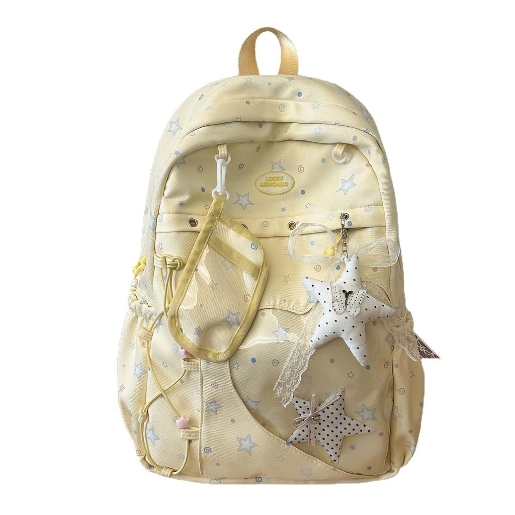 Zaino coreano ins Cartone Animato Casual Zaino Piccolo Fresco Borsa a Spalla Grande Capacità Zaino Scolastico per Studente di Scuola Media Zaino Versatile