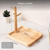 2tier Wooden Entryway Organizer, Key Holder, Minimalist Tray, Desktop Storage Rectangular Tray Dark
