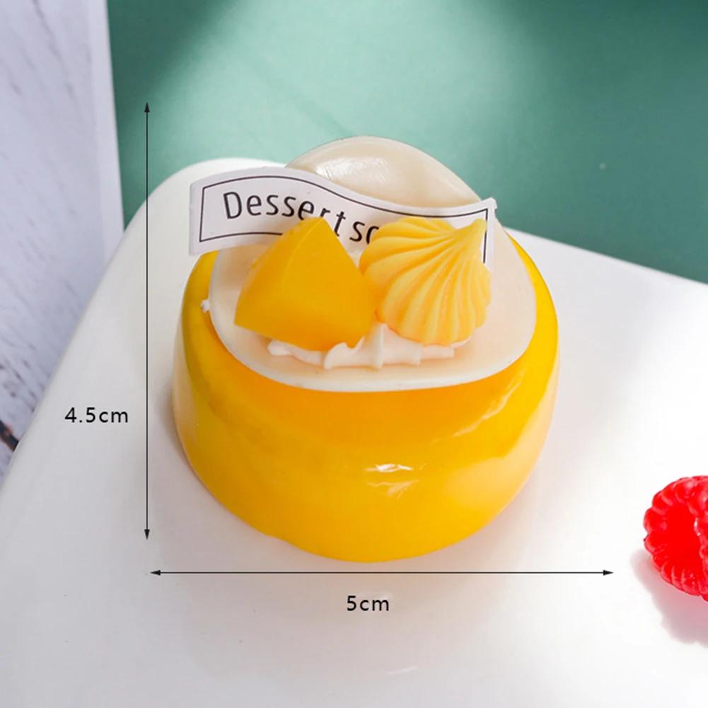 1PC Artificial Fruit Cake Biscuit Fake Food Decoration Photography Pro Food Simulation Cake Model Tea Table Decoration
