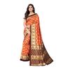 Yashika Women' Jacquard Art Silk Standard Length Saree (Alifa Orange N R