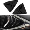 Car Rear Louver Window, Compatible for Lexus ES ES250 ES300H ES350 2019-2024, Carbon Fiber Look Side Shutter Vent Trim(Glossy Black)