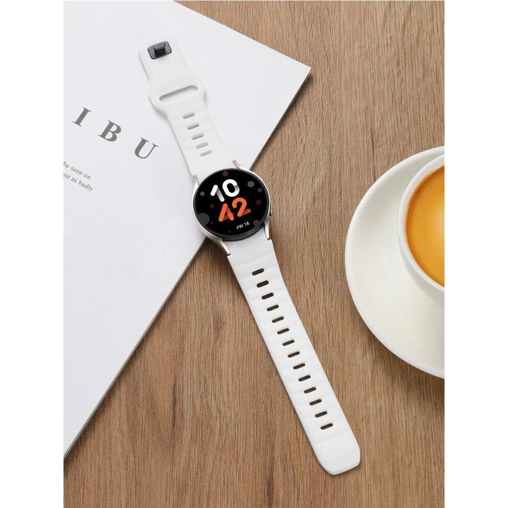 

Силиконовый Ремешок Для Samsung Galaxy Watch 7/6/5/4/FE 44мм 40мм Спортивный Браслет Для Galaxy Watch 6-4 Classic 47мм 46мм Оригинальный Ремешок Galaxy Watch 7 40mm белый