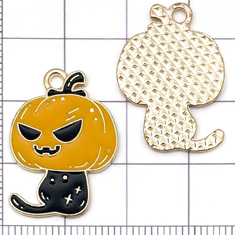 8-Piece Black Oil Drip Alloy Halloween Cartoon Cat Charms for DIY Jewelry