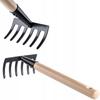 KADAX Metal Garden Rake 6-Tine Handle
