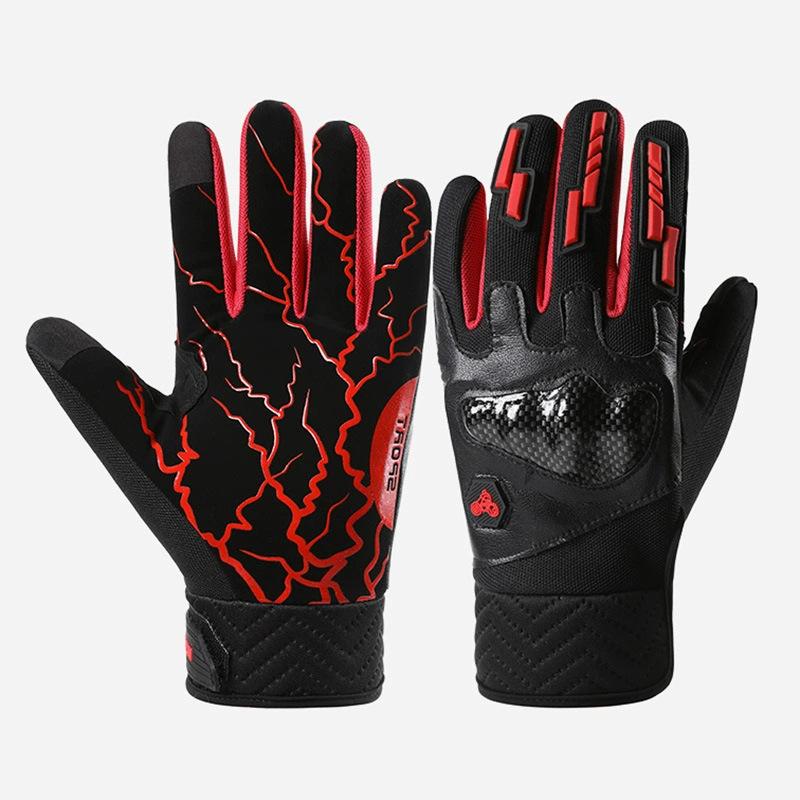 Gloves men's riding motorcycle four seasons full finger touch screen thin breathable knight locomotive off-road gloves anti-drop summer