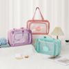 Large Capacity Toiletry Storage Pouch Transparent Clear Toiletry Case Portable Cosmetic Bag  Women